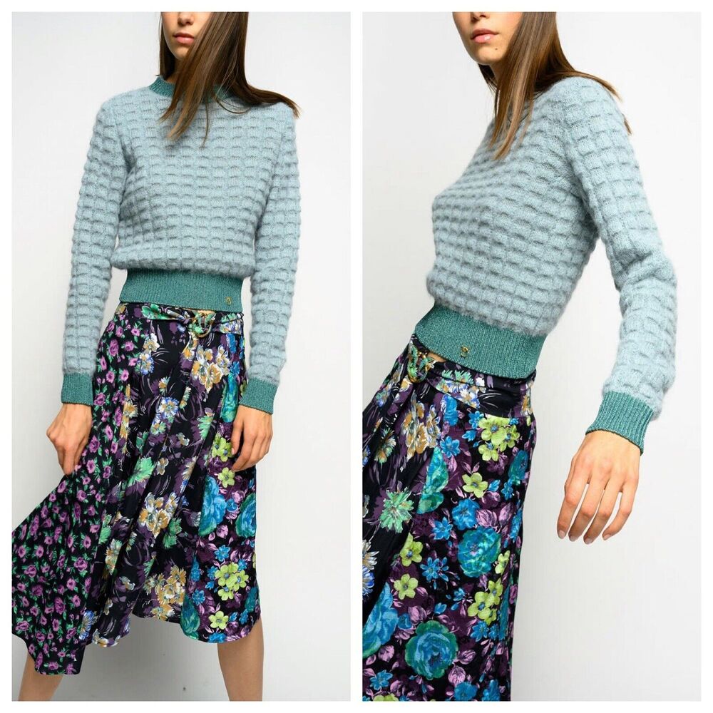 PINKO Womens Alpaca Wool Asciutto Pullover Sweater in Green Size M